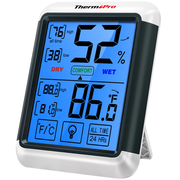 LABART TP55 Indoor Thermometer & Hygrometer with Backlit Display Temperature Humidity Monitor